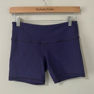 Lululemon Short Groove Short Full On Luon Sport Purple Blue Yoga Run Sz 6